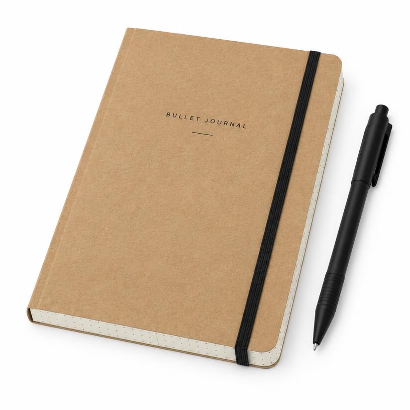 Bullet Journal Pontilhado Capa Kraft A5